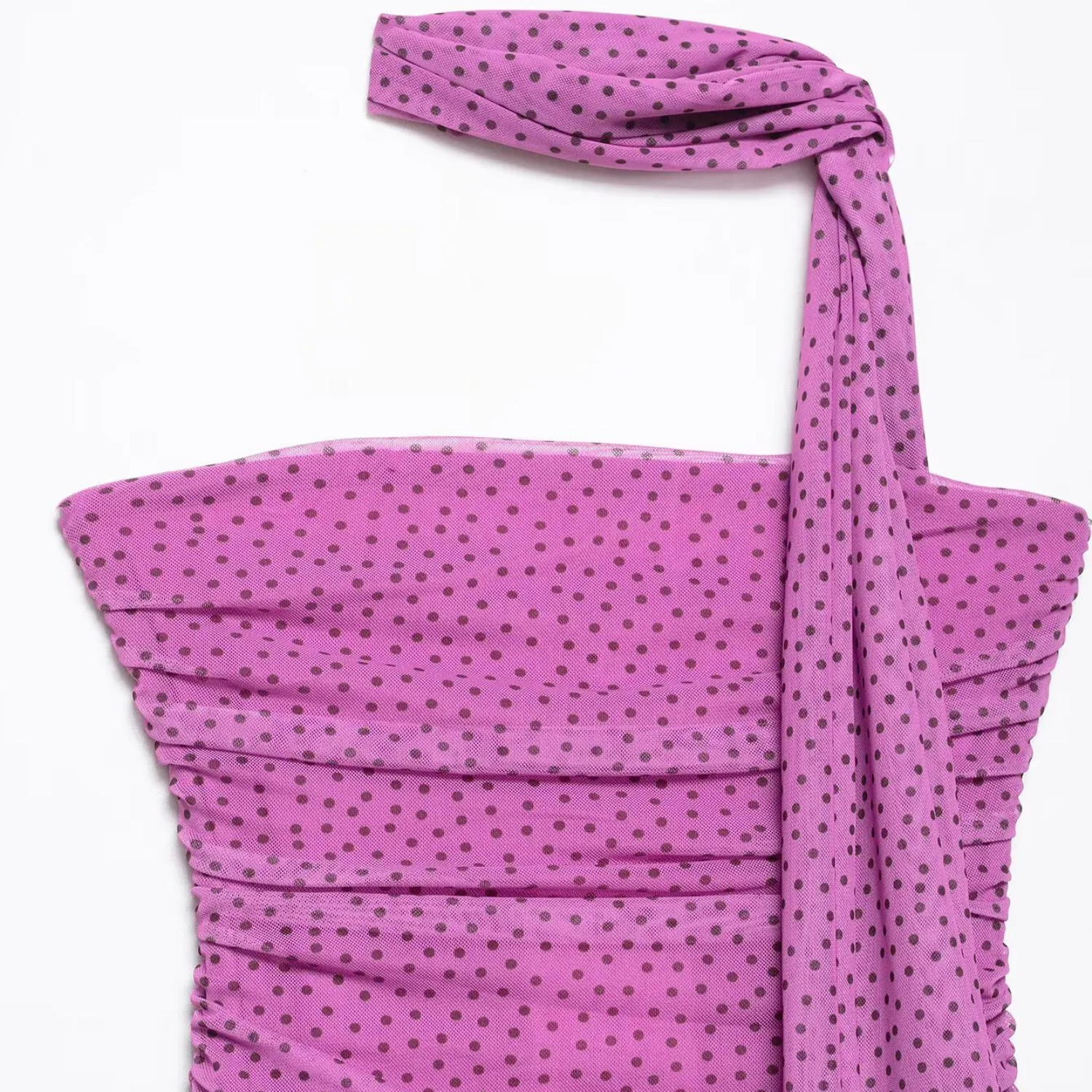 Tessa | Polka Dot Midi Dress with a Low-Cut Open Back