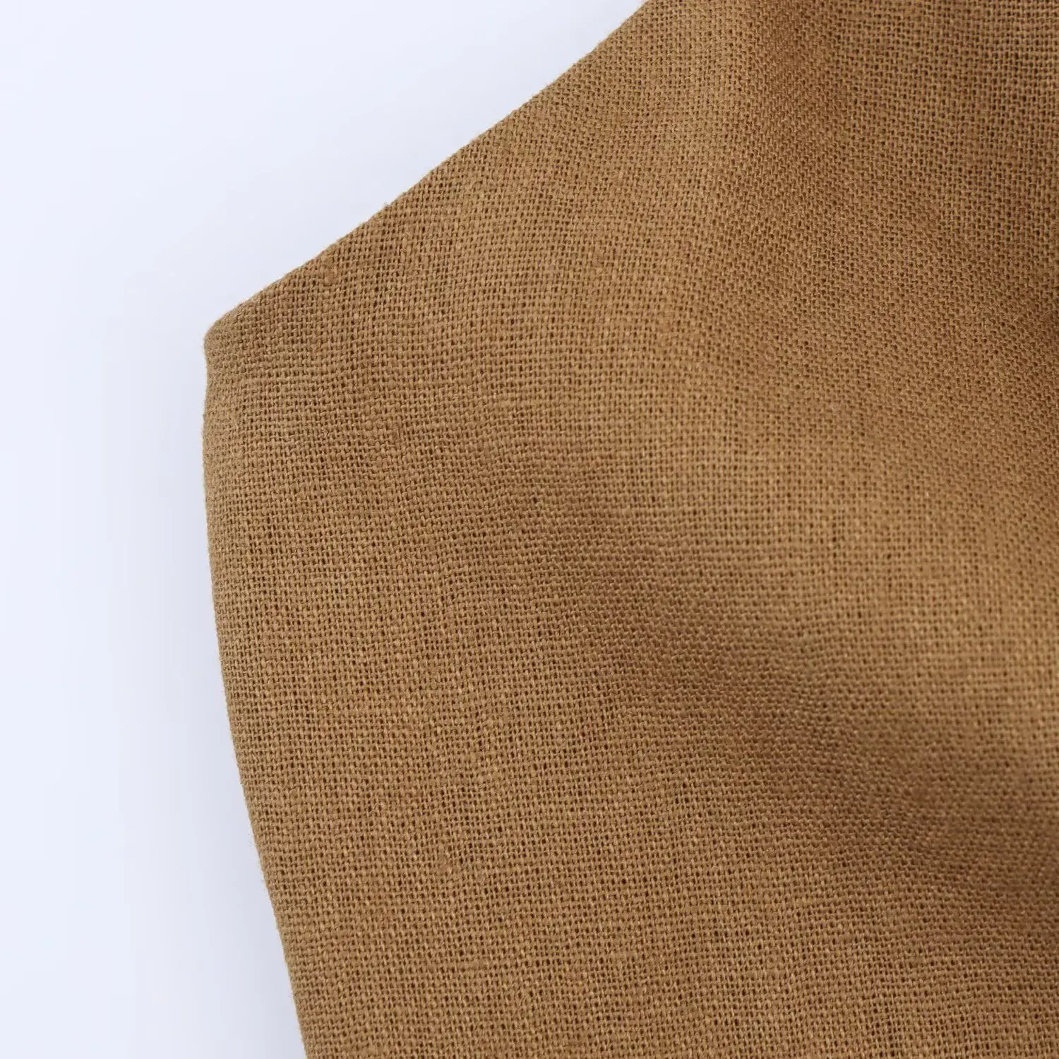 Hazel | Linen Midi Dress with Buckle Detail and Open Back