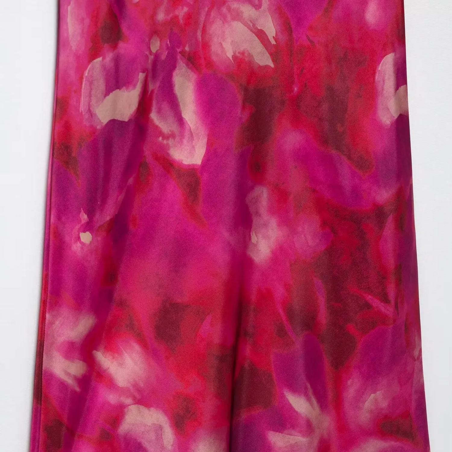 Thea | Printed Satin Midi Dress with Light Luxury Finish