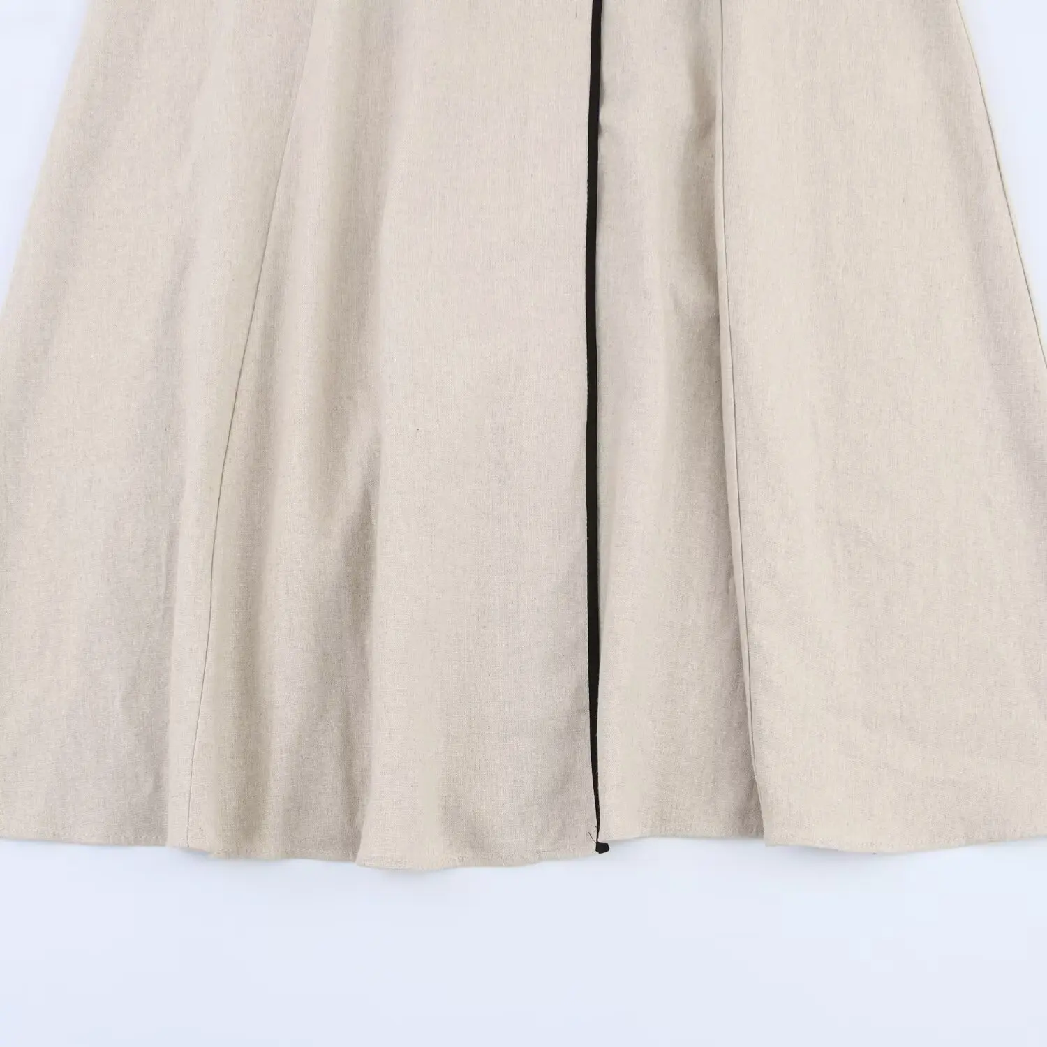 Mila | V-Neck Single-Breasted Sleeveless Midi Dress with Belt